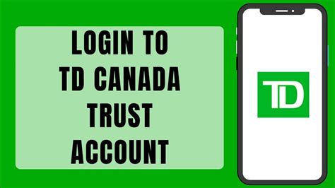 td canada trust login.